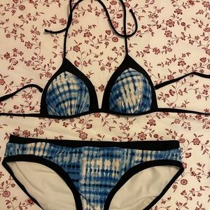 Blue Tie Dye Bikini Set